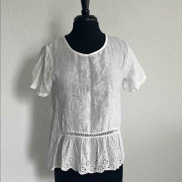 TERZO MILLENNIO Linen Top - Picture 1 of 13
